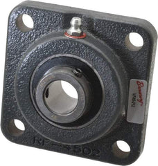 Browning - 3/4" ID, 3-3/8" OAL x 3-3/8" OAH 4-Bolt Flange - 1,444 Lb Static Cap, 2,611 Lb Dyn Cap, 2-1/2" Btw Mnt Hole Ctrs, Cast Iron - Industrial Tool & Supply