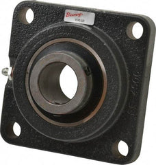 Browning - 1-1/4" ID, 4-5/8" OAL x 4-5/8" OAH 4-Bolt Flange - 3,493 Lb Static Cap, 5,782 Lb Dyn Cap, 3-5/8" Btw Mnt Hole Ctrs, Cast Iron - Industrial Tool & Supply