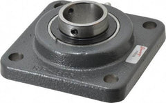 Browning - 1-1/4" ID, 4-1/4" OAL x 4-1/4" OAH 4-Bolt Flange - 2,567 Lb Static Cap, 4,381 Lb Dyn Cap, 3-1/4" Btw Mnt Hole Ctrs, Cast Iron - Industrial Tool & Supply