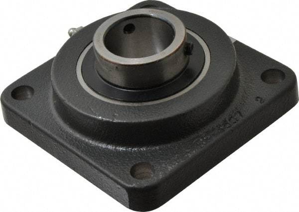 Browning - 1-1/2" ID, 5-1/8" OAL x 5-1/8" OAH 4-Bolt Flange - 4,467 Lb Static Cap, 7,340 Lb Dyn Cap, 4" Btw Mnt Hole Ctrs, Cast Iron - Industrial Tool & Supply