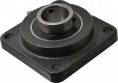 Browning - 1-1/2" ID, 5-1/8" OAL x 5-1/8" OAH 4-Bolt Flange - 4,467 Lb Static Cap, 7,340 Lb Dyn Cap, 4" Btw Mnt Hole Ctrs, Cast Iron - Industrial Tool & Supply