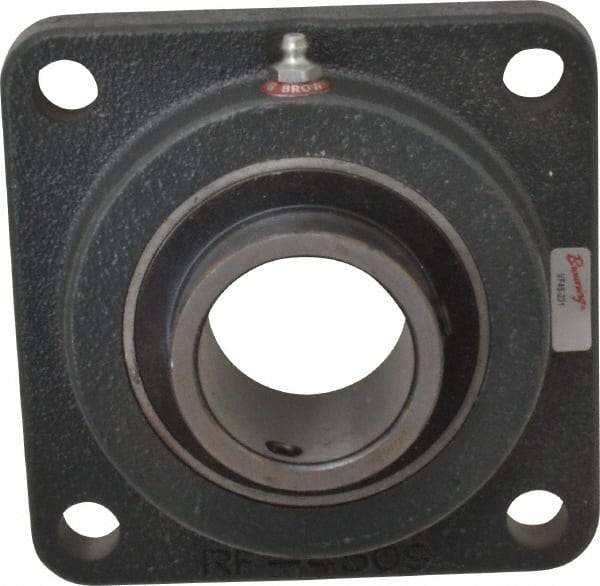 Browning - 1-15/16" ID, 5-5/8" OAL x 5-5/8" OAH 4-Bolt Flange - 5,216 Lb Static Cap, 7,889 Lb Dyn Cap, 4-3/8" Btw Mnt Hole Ctrs, Cast Iron - Industrial Tool & Supply