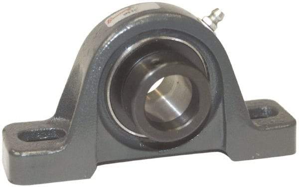 Browning - 1-1/4" ID, 6-3/4" OAL x 3-11/16" OAH Pillow Block - 3,493 Lb Static Cap, 5,782 Lb Dyn Cap, 5" Btw Mnt Hole Ctrs, 1-7/8" Base-to-Ctr Ht, Cast Iron - Industrial Tool & Supply