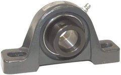 Browning - 1-15/16" ID, 8" OAL x 4-9/16" OAH Pillow Block - 5,216 Lb Static Cap, 7,889 Lb Dyn Cap, 6-3/16" Btw Mnt Hole Ctrs, 2-1/4" Base-to-Ctr Ht, Cast Iron - Industrial Tool & Supply