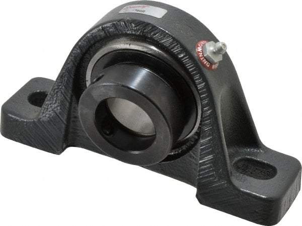 Browning - 1-3/8" ID, 6-3/4" OAL x 3-11/16" OAH Pillow Block - 3,493 Lb Static Cap, 5,782 Lb Dyn Cap, 5" Btw Mnt Hole Ctrs, 1-7/8" Base-to-Ctr Ht, Cast Iron - Industrial Tool & Supply