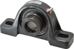 Browning - 15/16" ID, 5-1/2" OAL x 2-13/16" OAH Pillow Block - 1,651 Lb Static Cap, 2,801 Lb Dyn Cap, 4-1/8" Btw Mnt Hole Ctrs, 1-7/16" Base-to-Ctr Ht, Cast Iron - Industrial Tool & Supply