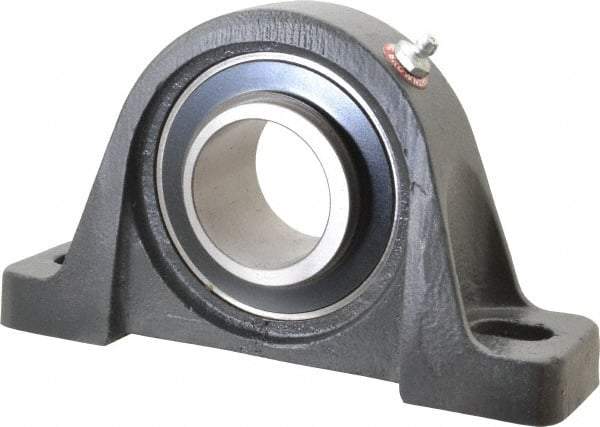 Browning - 1-3/4" ID, 7-3/8" OAL x 4-1/4" OAH Pillow Block - 5,139 Lb Static Cap, 7,901 Lb Dyn Cap, 5-21/32" Btw Mnt Hole Ctrs, 2-1/8" Base-to-Ctr Ht, Cast Iron - Industrial Tool & Supply