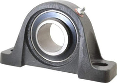 Browning - 1-3/4" ID, 7-3/8" OAL x 4-1/4" OAH Pillow Block - 5,139 Lb Static Cap, 7,901 Lb Dyn Cap, 5-21/32" Btw Mnt Hole Ctrs, 2-1/8" Base-to-Ctr Ht, Cast Iron - Industrial Tool & Supply