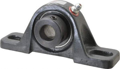 Browning - 5/8" ID, 4-7/8" OAL x 2-3/32" OAH Pillow Block - 1,444 Lb Static Cap, 2,611 Lb Dyn Cap, 3-5/8" Btw Mnt Hole Ctrs, 1-1/16" Base-to-Ctr Ht, Cast Iron - Industrial Tool & Supply