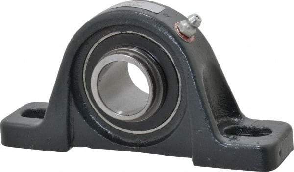 Browning - 1" ID, 5-1/2" OAL x 2-11/16" OAH Pillow Block - 1,651 Lb Static Cap, 2,801 Lb Dyn Cap, 4-1/8" Btw Mnt Hole Ctrs, 1-5/16" Base-to-Ctr Ht, Cast Iron - Industrial Tool & Supply