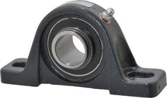 Browning - 1" ID, 5-1/2" OAL x 2-11/16" OAH Pillow Block - 1,651 Lb Static Cap, 2,801 Lb Dyn Cap, 4-1/8" Btw Mnt Hole Ctrs, 1-5/16" Base-to-Ctr Ht, Cast Iron - Industrial Tool & Supply
