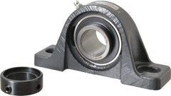 Browning - 1-3/16" ID, 6-3/16" OAL x 3-5/32" OAH Pillow Block - 2,567 Lb Static Cap, 4,381 Lb Dyn Cap, 4-5/8" Btw Mnt Hole Ctrs, 1-9/16" Base-to-Ctr Ht, Cast Iron - Industrial Tool & Supply
