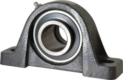 Browning - 1-1/2" ID, 7-1/8" OAL x 3-15/16" OAH Pillow Block - 4,467 Lb Static Cap, 7,340 Lb Dyn Cap, 5-3/8" Btw Mnt Hole Ctrs, 1-15/16" Base-to-Ctr Ht, Cast Iron - Industrial Tool & Supply