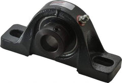 Browning - 3/4" ID, 5" OAL x 2-15/32" OAH Pillow Block - 1,444 Lb Static Cap, 2,611 Lb Dyn Cap, 3-25/32" Btw Mnt Hole Ctrs, 1-1/4" Base-to-Ctr Ht, Cast Iron - Industrial Tool & Supply