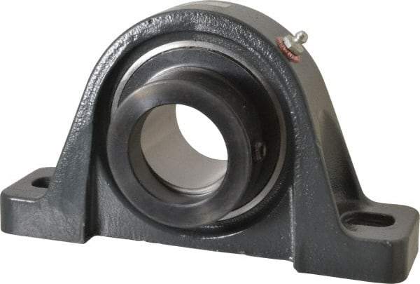 Browning - 2" ID, 8-13/16" OAL x 4-29/32" OAH Pillow Block - 6,601 Lb Static Cap, 9,752 Lb Dyn Cap, 6-15/16" Btw Mnt Hole Ctrs, 2-7/16" Base-to-Ctr Ht, Cast Iron - Industrial Tool & Supply