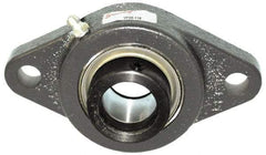 Browning - 3/4" ID, 4-13/32" OAL x 2-1/2" OAH 2-Bolt Flange - 1,444 Lb Static Cap, 2,611 Lb Dyn Cap, 3-17/32" Btw Mnt Hole Ctrs, Cast Iron - Industrial Tool & Supply