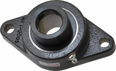 Browning - 1-3/16" ID, 5-9/16" OAL x 3-1/8" OAH 2-Bolt Flange - 2,567 Lb Static Cap, 4,381 Lb Dyn Cap, 4-19/32" Btw Mnt Hole Ctrs, Cast Iron - Industrial Tool & Supply