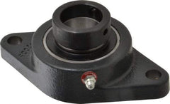 Browning - 1-1/4" ID, 5-9/16" OAL x 3-1/8" OAH 2-Bolt Flange - 2,567 Lb Static Cap, 4,381 Lb Dyn Cap, 4-19/32" Btw Mnt Hole Ctrs, Cast Iron - Industrial Tool & Supply