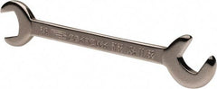 Blackhawk by Proto - 3/8" x 11/32" Standard Ignition Open End Wrench - 3-13/16" OAL, Double End, Satin Finish, 15° & 60° Head Angle - Industrial Tool & Supply