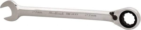 Blackhawk by Proto - 27mm 12 Point Combination Wrench - 15° Head Angle, 14-3/32" OAL, Steel, Chrome Finish - Industrial Tool & Supply