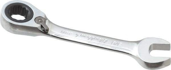 Blackhawk by Proto - 3/8" 12 Point Combination Wrench - 15° Head Angle, 3-51/64" OAL, Steel, Chrome Finish - Industrial Tool & Supply