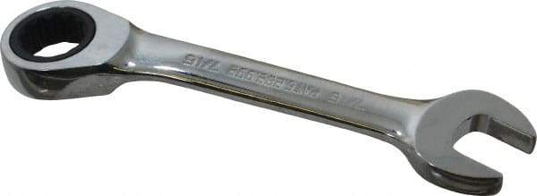 Blackhawk by Proto - 7/16" 12 Point Combination Wrench - 15° Head Angle, 4" OAL, Steel, Chrome Finish - Industrial Tool & Supply