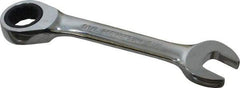 Blackhawk by Proto - 7/16" 12 Point Combination Wrench - 15° Head Angle, 4" OAL, Steel, Chrome Finish - Industrial Tool & Supply