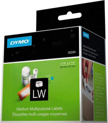 Dymo - 2-1/4" Long, White Label Printer Cartridge - For DYMO LabelWriter Printers - Industrial Tool & Supply