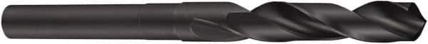 DORMER - 1-1/8" Drill, 118° Point, High Speed Steel Silver Deming & Reduced Shank Drill Bit - Oxide Finish, 6" OAL, Straight Shank, 3" Flute Length, Right Hand Cut, Standard Point, Spiral Flute, Regular Spiral - Industrial Tool & Supply