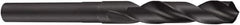 DORMER - 1-1/8" Drill, 118° Point, High Speed Steel Silver Deming & Reduced Shank Drill Bit - Oxide Finish, 6" OAL, Straight Shank, 3" Flute Length, Right Hand Cut, Standard Point, Spiral Flute, Regular Spiral - Industrial Tool & Supply
