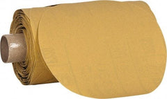 3M - 5" Diam, 320 Grit Aluminum Oxide Adhesive PSA Disc - Extra Fine Grade, Yellow, C Weighted Backing, Flexible, Use with Random Orbital Sanders - Industrial Tool & Supply