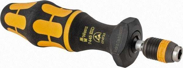 Wera - 1 Piece, 2-1/2 to 11-1/2 In/Lb, Adjustable Torque Limiting Screwdriver - 1/4" Drive - Industrial Tool & Supply