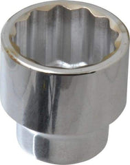 Paramount - 1/2" Drive, Standard Hand Socket - 12 Points, 1-1/2" OAL, Steel, Chrome Finish - Industrial Tool & Supply