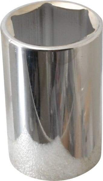 Paramount - 1-7/16", 1/2" Drive, Deep Hand Socket - 6 Points, 3-1/2" OAL, Steel, Chrome Finish - Industrial Tool & Supply