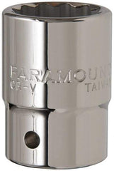 Paramount - 1-1/16", 3/4" Drive, Standard Hand Socket - 12 Points, 2" OAL - Industrial Tool & Supply