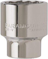 Paramount - 3/4" Drive, Standard Hand Socket - 12 Points, 2-45/64" OAL, Steel, Chrome Finish - Industrial Tool & Supply