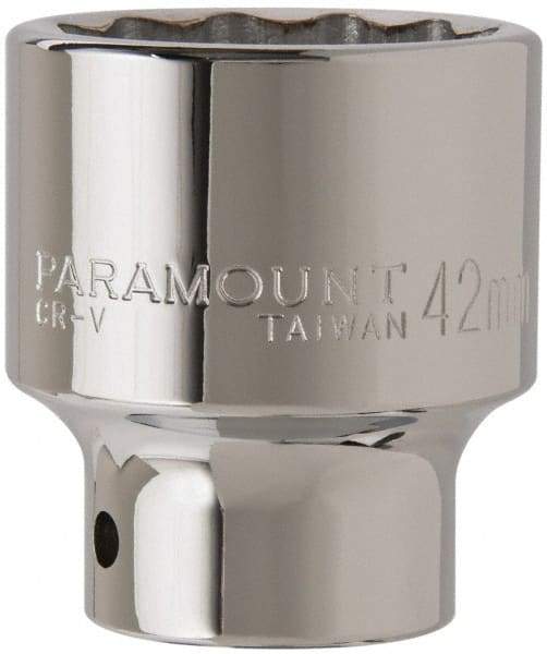 Paramount - 3/4" Drive, Standard Hand Socket - 12 Points, 2-29/32" OAL, Steel, Chrome Finish - Industrial Tool & Supply