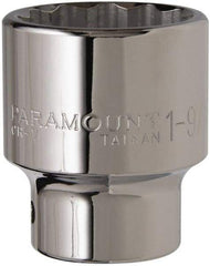Paramount - 1-9/16", 3/4" Drive, Standard Hand Socket - 12 Points, 2-5/8" OAL - Industrial Tool & Supply