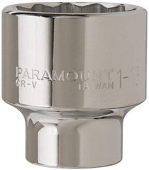 Paramount - 1-13/16", 3/4" Drive, Standard Hand Socket - 12 Points, 2-29/32" OAL - Industrial Tool & Supply