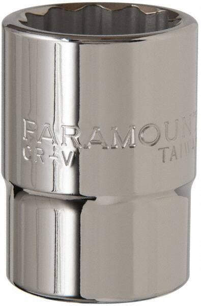 Paramount - 3/4" Drive, Standard Hand Socket - 12 Points, 2-5/16" OAL, Steel, Chrome Finish - Industrial Tool & Supply
