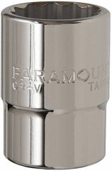 Paramount - 3/4" Drive, Standard Hand Socket - 12 Points, 2-5/16" OAL, Steel, Chrome Finish - Industrial Tool & Supply