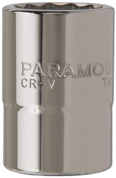 Paramount - 3/4" Drive, Standard Hand Socket - 12 Points, 2-13/64" OAL, Steel, Chrome Finish - Industrial Tool & Supply