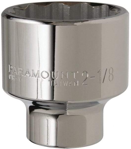 Paramount - 2-1/8", 3/4" Drive, Standard Hand Socket - 12 Points, 3-13/64" OAL - Industrial Tool & Supply