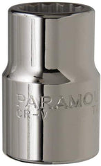 Paramount - 3/4" Drive, Standard Hand Socket - 12 Points, 2" OAL, Steel, Chrome Finish - Industrial Tool & Supply