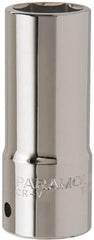 Paramount - 15/16", 3/4" Drive, Deep Hand Socket - 6 Points, 3-1/2" OAL, Steel, Chrome Finish - Industrial Tool & Supply