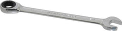 Paramount - 1/2" 12 Point Ratcheting Combination Wrench - 6-7/64" OAL, Chrome Vanadium Steel, Polished Finish - Industrial Tool & Supply