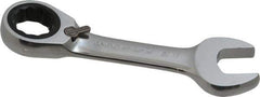 Paramount - 11/16" 12 Point Offset Combination Wrench - 15° Offset Angle, 5" OAL, Chrome Vanadium Steel, Polished Finish - Industrial Tool & Supply