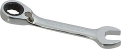 Paramount - 7/16" 12 Point Offset Combination Wrench - 15° Offset Angle, 4" OAL, Chrome Vanadium Steel, Polished Finish - Industrial Tool & Supply