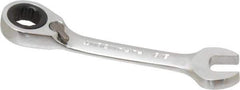 Paramount - 3/8" 12 Point Offset Combination Wrench - 15° Offset Angle, 3-1/8" OAL, Chrome Vanadium Steel, Polished Finish - Industrial Tool & Supply
