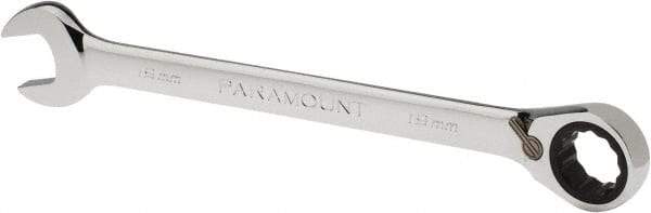 Paramount - 19mm 12 Point Combination Wrench - 15° Head Angle, 9-3/4" OAL, Chrome Vanadium Steel, Polished Finish - Industrial Tool & Supply